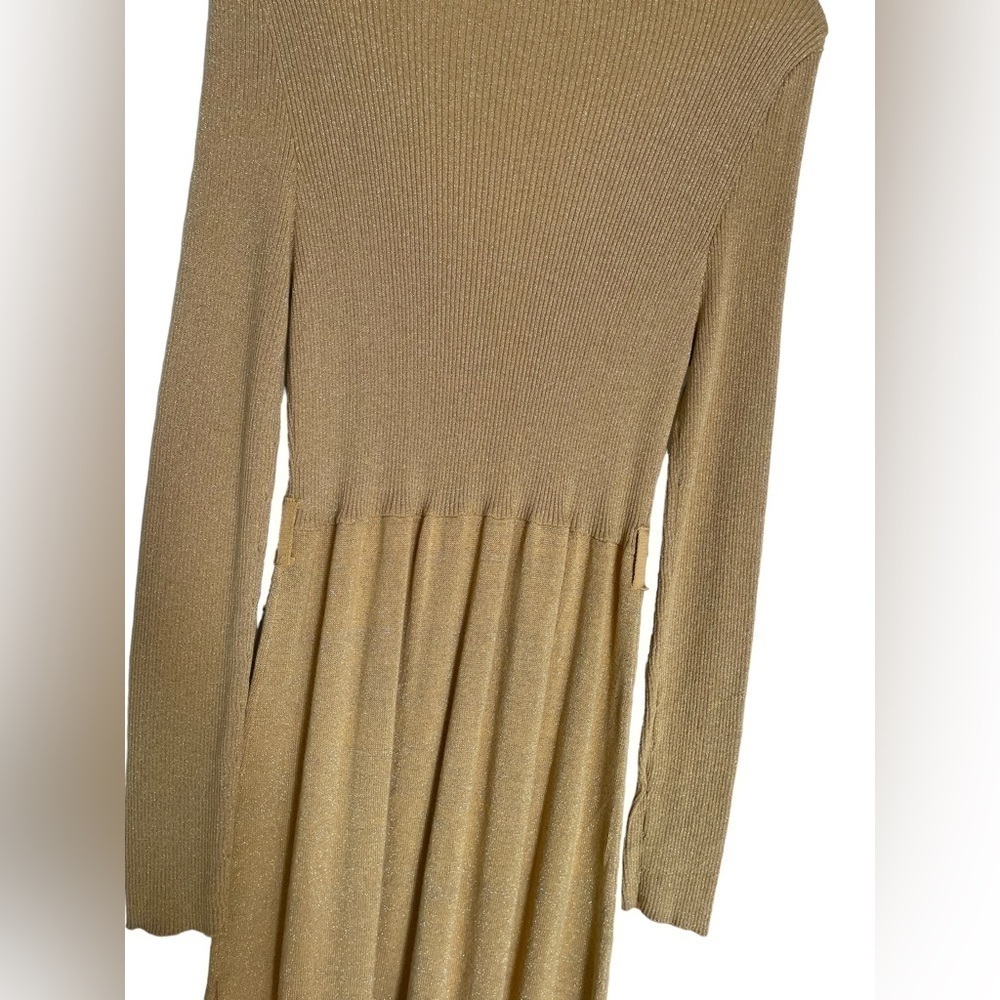 Free People French Girl Sweater Minidress In Gold - Picture 6 of 6